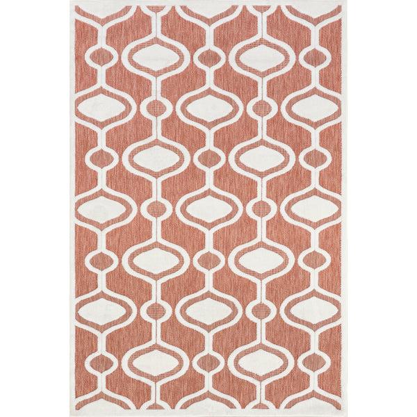 nuloom Lila Geometric Striped Indoor/Outdoor Area Rug Brick