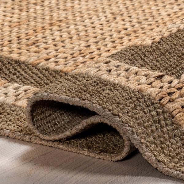 Nuloom Linnett Farmhouse Bordered Jute Area Rug Natural