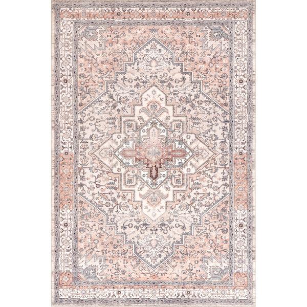 nuloom Lorrie Persian Medallion Machine Washable Area Rug Ivory