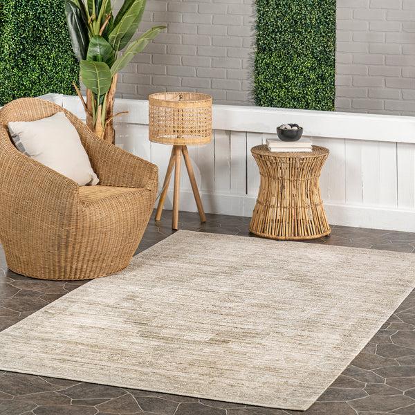 Nuloom Lotus Vintage Machine Washable Indoor/Outdoor Area Rug Beige