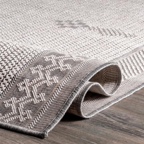 Nuloom Lowen Tribal Indoor/Outdoor Area Rug Light Grey