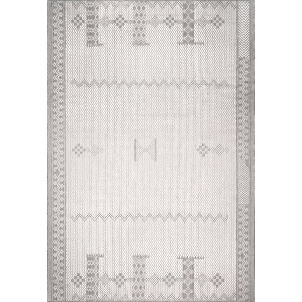 nuloom Lowen Tribal Indoor/Outdoor Area Rug Light Grey