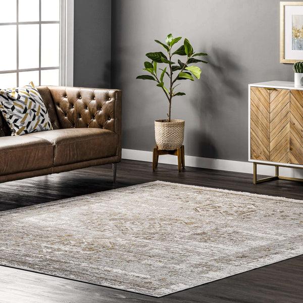 Nuloom Lucille Faded Vintage Medallion Area Rug Beige