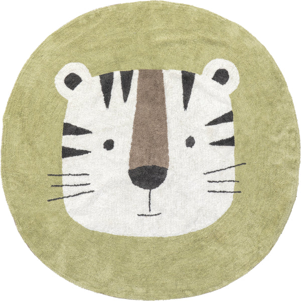 nuloom Lumi Tiger Kids Machine Washable Area Rug Ivory