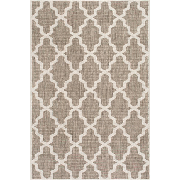 nuloom Machine Made Gina Outdoor Moroccan Trellis Area Rug Taupe