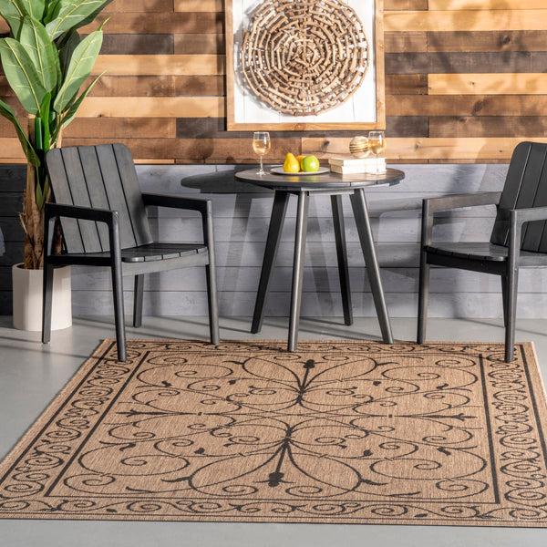 Nuloom Machine Made Kathleen Indoor/Outdoor Area Rug Brown