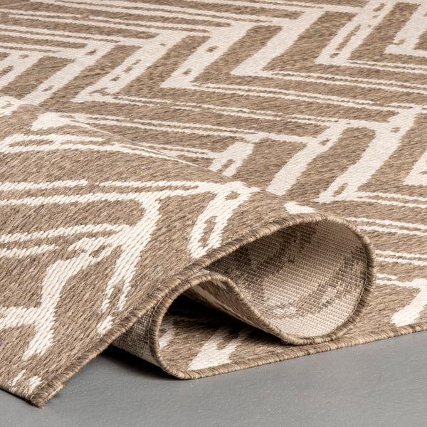 Nuloom Macklin Herringbone Indoor/Outdoor Area Rug Brown