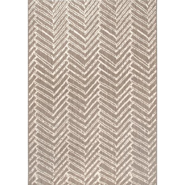 nuloom Macklin Herringbone Indoor/Outdoor Area Rug Brown