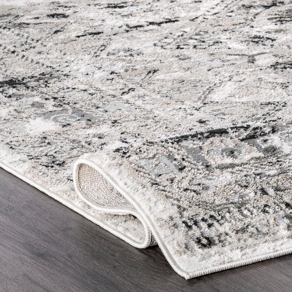 Nuloom Madisson Vintage Faded Medallion Area Rug Silver