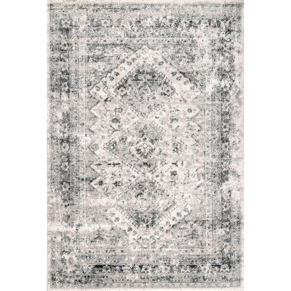 nuloom Madisson Vintage Faded Medallion Area Rug Silver