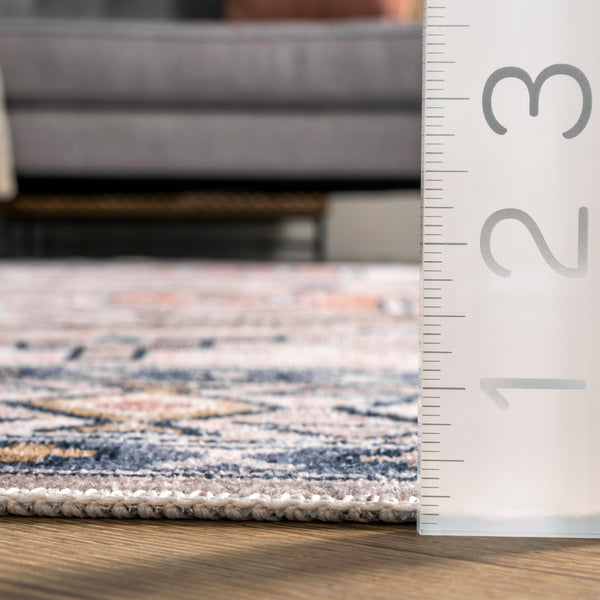 Nuloom Mae Tribal Motif Machine Washable Area Rug Peach