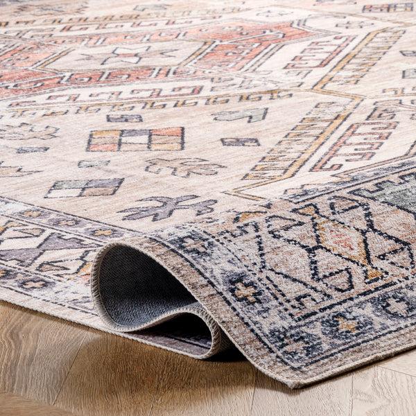 Nuloom Mae Tribal Motif Machine Washable Area Rug Peach
