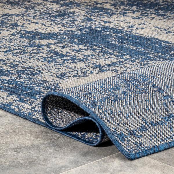 Nuloom Maeve Mottled Abstract Indoor/Outdoor Area Rug Blue