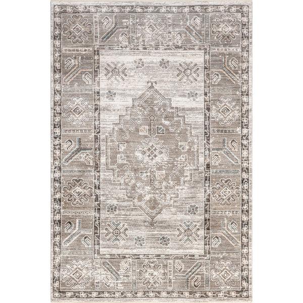 nuloom Magdna Vintage Medallion Fringe Area Rug Beige