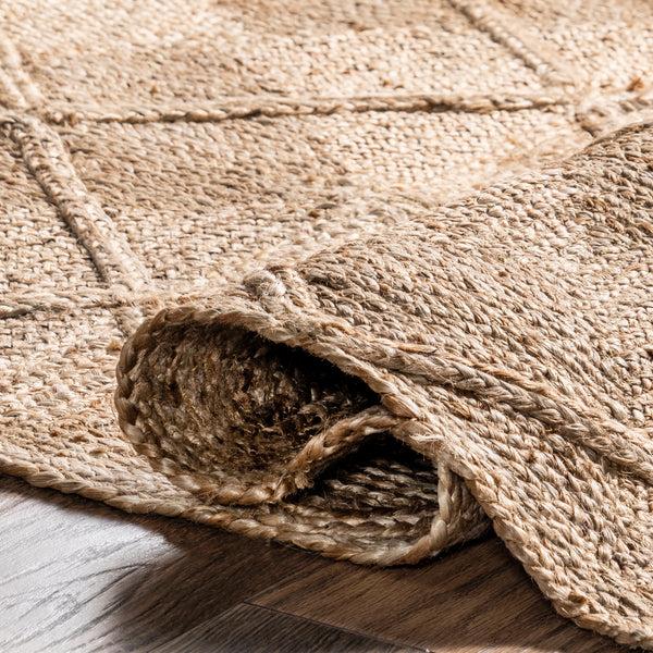 Nuloom Mahalia Raised Diamond Jute Area Rug Natural