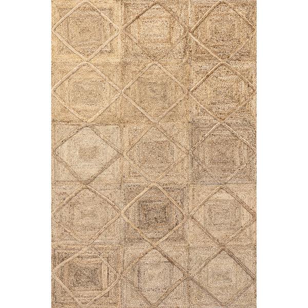 nuloom Mahalia Raised Diamond Jute Area Rug Natural