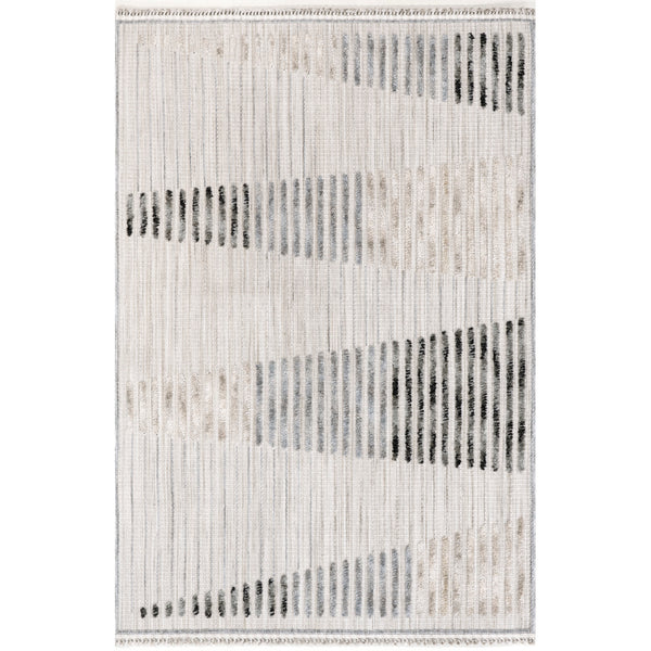 nuloom Maira Abstract Textured Striped Area Rug Light Gray