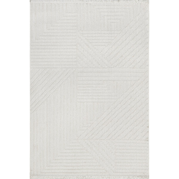 nuloom Makena Modern Geometric High-Low Area Rug Off White