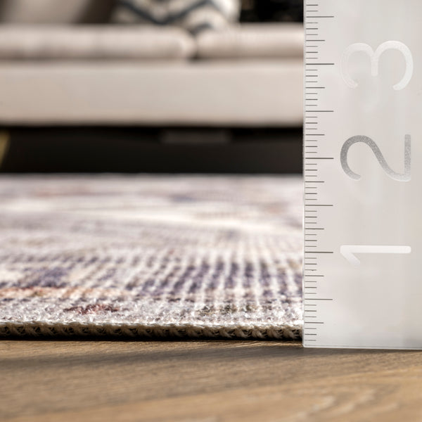 Nuloom Mali Machine Washable Traditional Medallion Area Rug Ivory