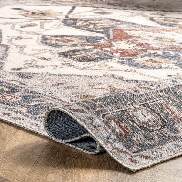 Nuloom Mali Machine Washable Traditional Medallion Area Rug Ivory