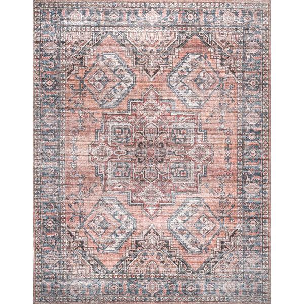nuloom Maple Machine Washable Floral Medallion Area Rug Gray