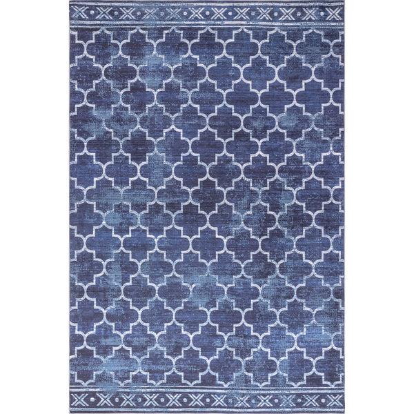 nuloom Maribel Geometric Machine Washable Indoor/Outdoor Area Rug Blue