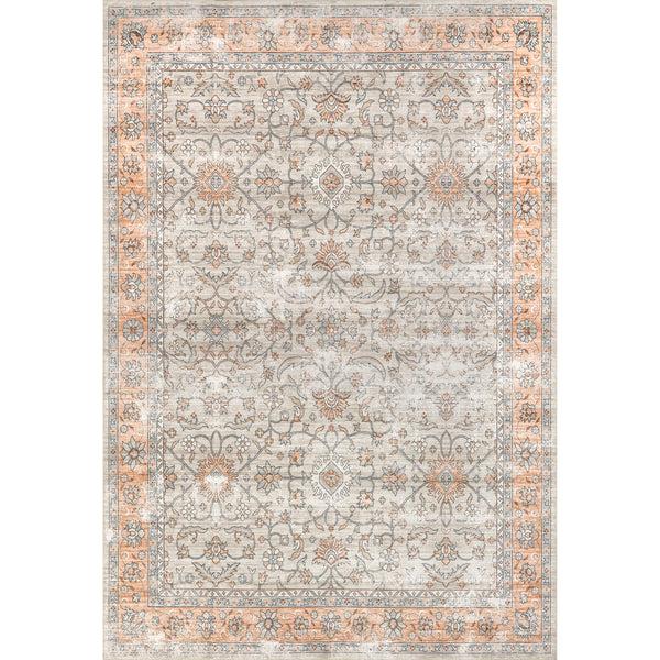 nuloom Marlena Faded Floral Machine Washable Area Rug Peach