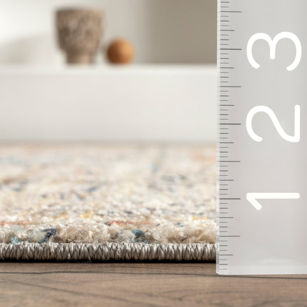Nuloom Marley Traditional Medallion Fringe Area Rug Beige