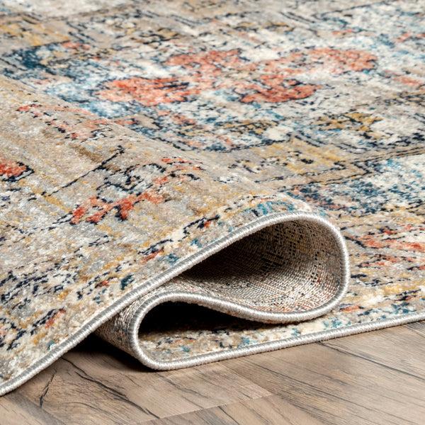 Nuloom Marley Traditional Medallion Fringe Area Rug Beige