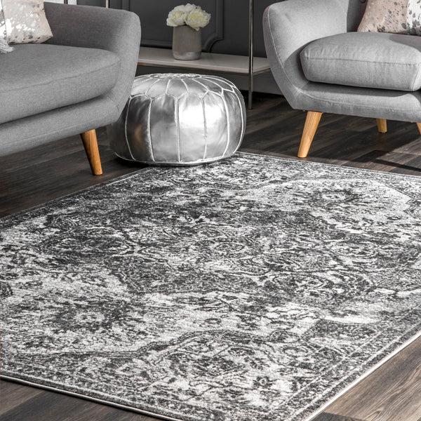 Nuloom Maryanne Transitional Medallion Area Rug Gray