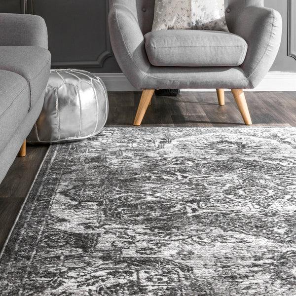 Nuloom Maryanne Transitional Medallion Area Rug Gray