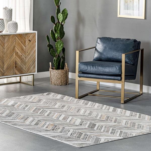 Nuloom Masha Modern Abstract Chevron Area Rug Beige