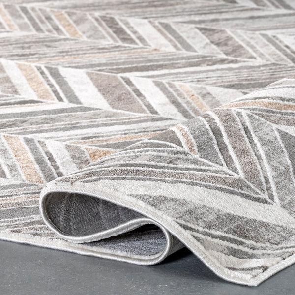 Nuloom Masha Modern Abstract Chevron Area Rug Beige