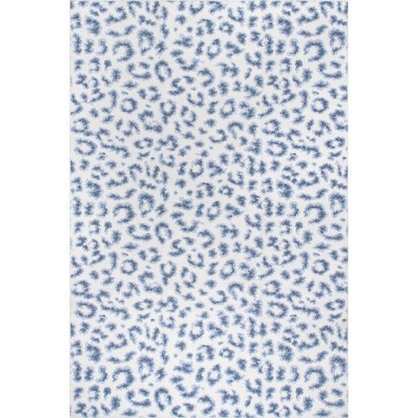 nuloom Mason Machine Washable Contemporary Leopard Print Area Rug Blue