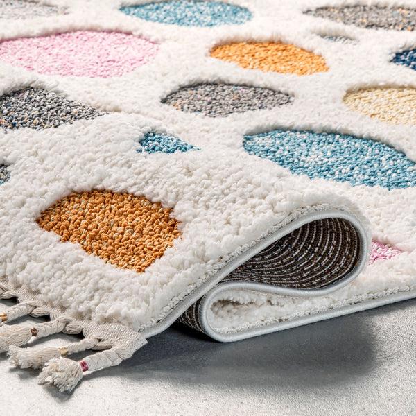 Nuloom Maybelle Braided Tassle Modern Area Rug Ivory