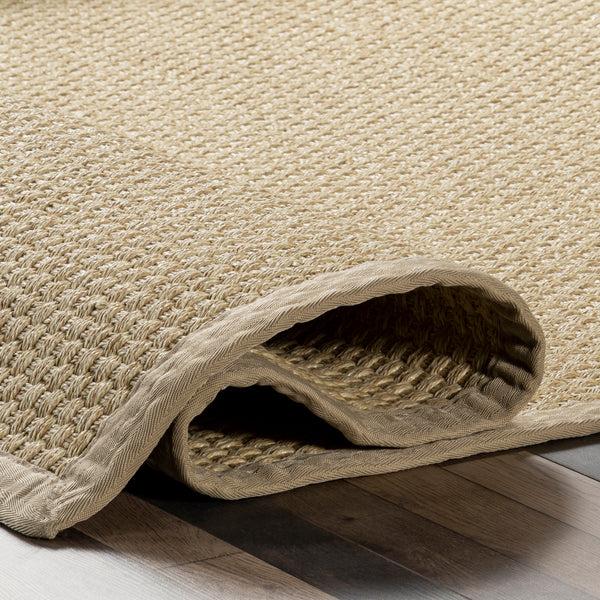 Nuloom Meena Faux Seagrass Bordered Indoor/Outdoor Area Rug Navy