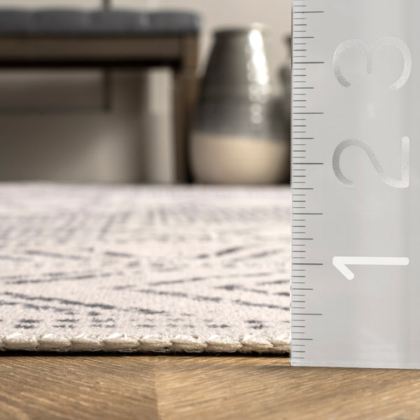 Nuloom Mia Machine Washable Geometric Medallion Area Rug Light Gray