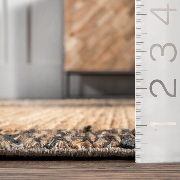 Nuloom Michaela Abstract Checkered Jute Area Rug Natural