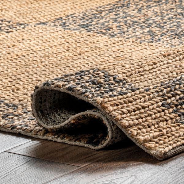 Nuloom Michaela Abstract Checkered Jute Area Rug Natural