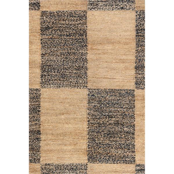 nuloom Michaela Abstract Checkered Jute Area Rug Natural