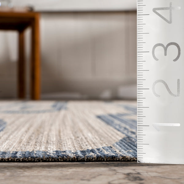 Nuloom Milani Contemporary Machine Washable Indoor/Outdoor Area Rug Blue