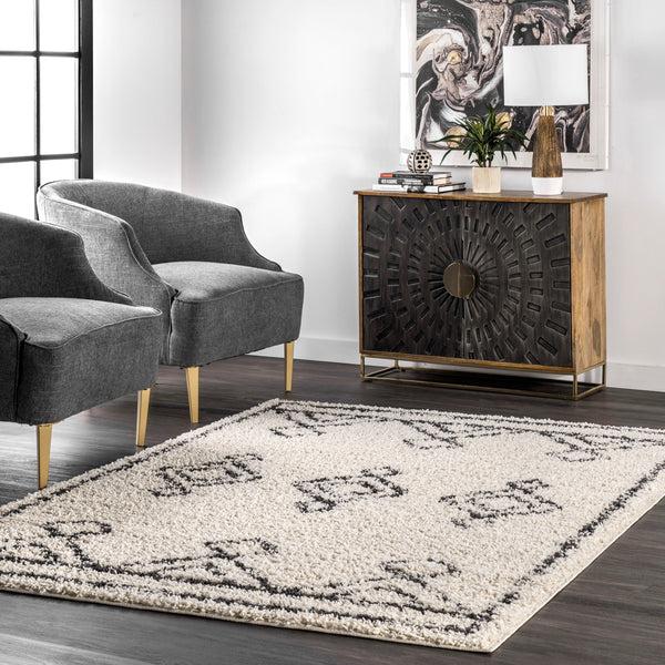 Nuloom Mira Diamond Drop Moroccan Area Rug Off White