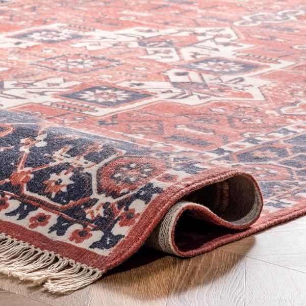 Nuloom Miya Traditional Medallion Fringe Area Rug Rust