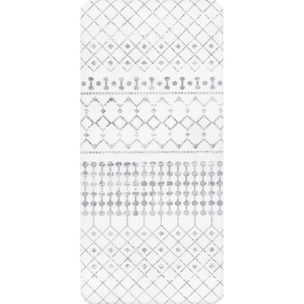 nuloom Moroccan Blythe Anti Fatigue Kitchen Or Laundry Room Comfort Mat Light Gray