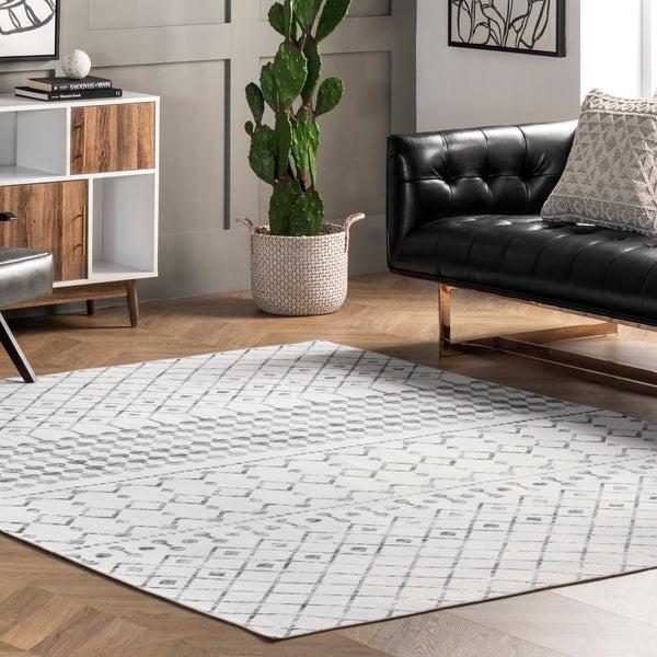 Nuloom Moroccan Blythe Machine Washable Area Rug Gray