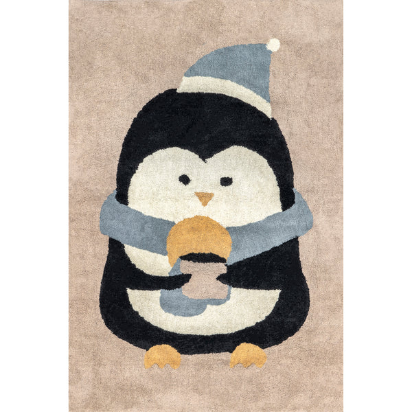 nuloom Mosby Penguin Machine Washable Kids Area Rug Brown