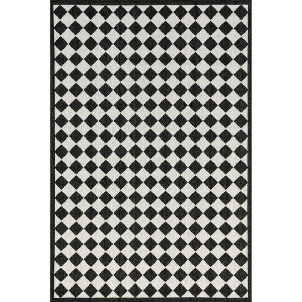 nuloom Myka Checkered Indoor/Outdoor Area Rug Black And White