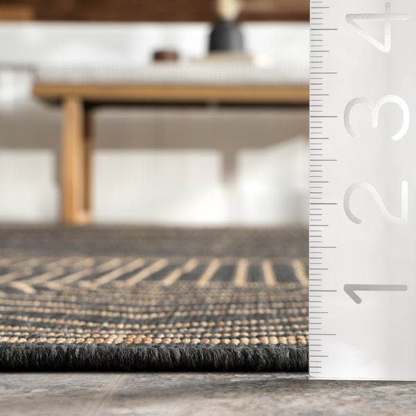 Nuloom Myrna Geometric Indoor/Outdoor Area Rug Dark Gray