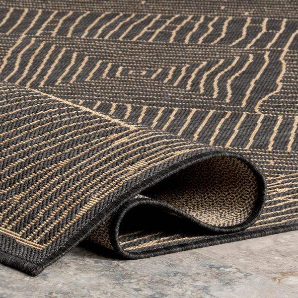 Nuloom Myrna Geometric Indoor/Outdoor Area Rug Dark Gray