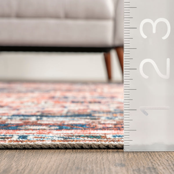 Nuloom Nevaeh Machine Washable Bohemian Medallion Area Rug Blue